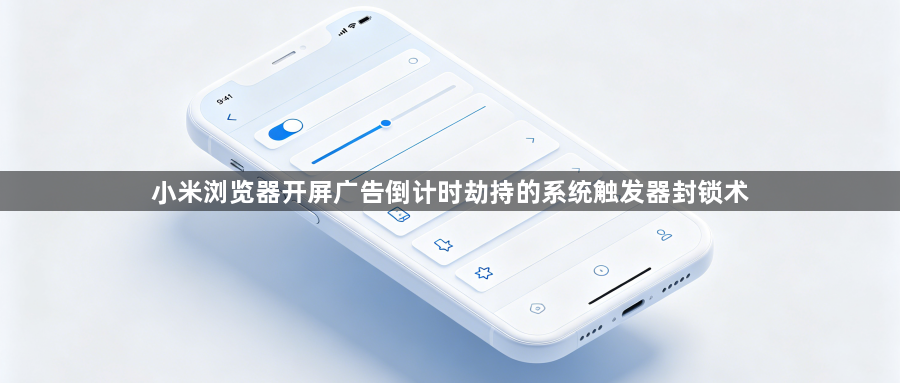 小米浏览器开屏广告倒计时劫持的系统触发器封锁术1