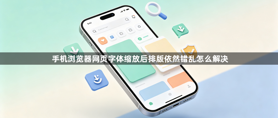 手机浏览器网页字体缩放后排版依然错乱怎么解决1