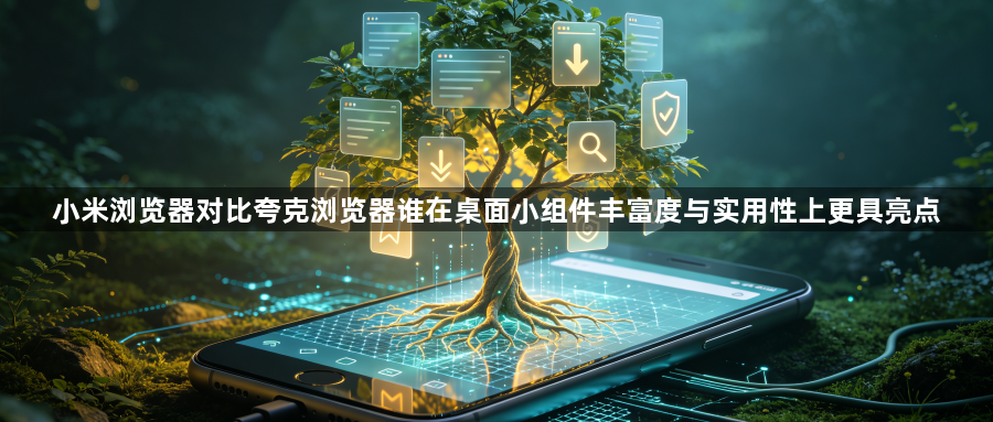 小米浏览器对比夸克浏览器谁在桌面小组件丰富度与实用性上更具亮点1