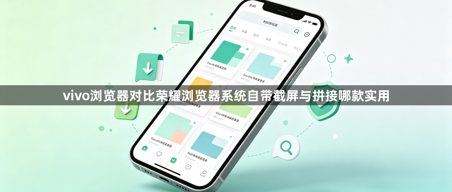 vivo浏览器对比荣耀浏览器系统自带截屏与拼接哪款实用1