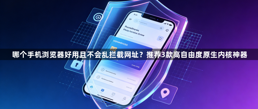 哪个手机浏览器好用且不会乱拦截网址？推荐3款高自由度原生内核神器1