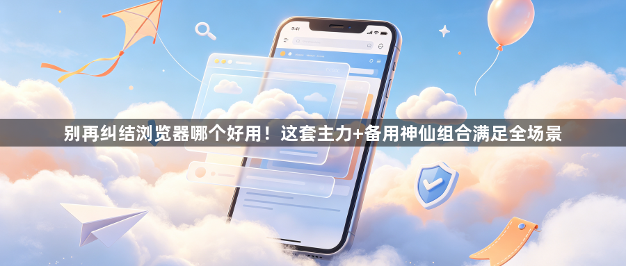 别再纠结浏览器哪个好用!这套主力+备用神仙组合满足全场景1