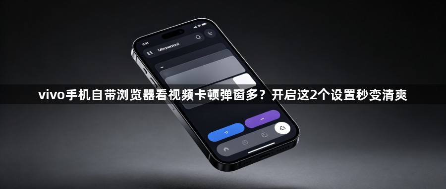 vivo手机自带浏览器看视频卡顿弹窗多?开启这2个设置秒变清爽1