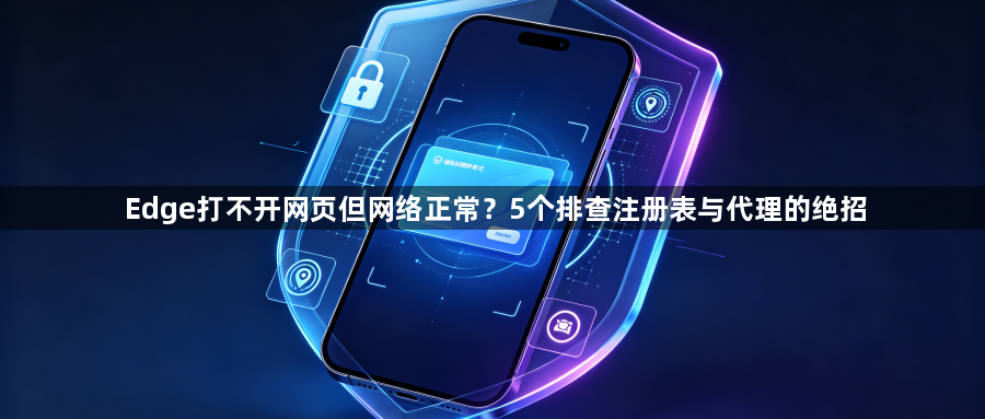 Edge打不开网页但网络正常?5个排查注册表与代理的绝招1