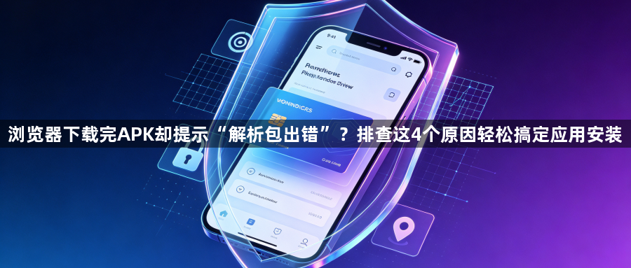 浏览器下载完APK却提示“解析包出错”?排查这4个原因轻松搞定应用安装1