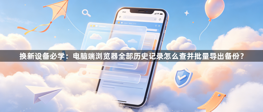 换新设备必学:电脑端浏览器全部历史记录怎么查并批量导出备份?1