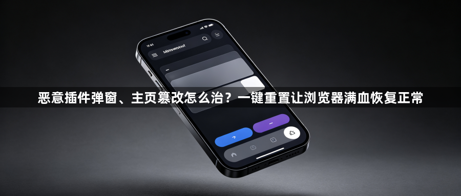恶意插件弹窗、主页篡改怎么治？一键重置让浏览器满血恢复正常1