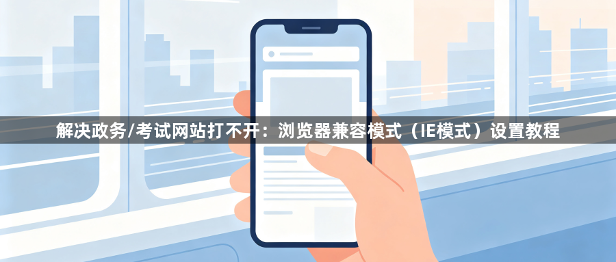解决政务/考试网站打不开：浏览器兼容模式（IE模式）设置教程1
