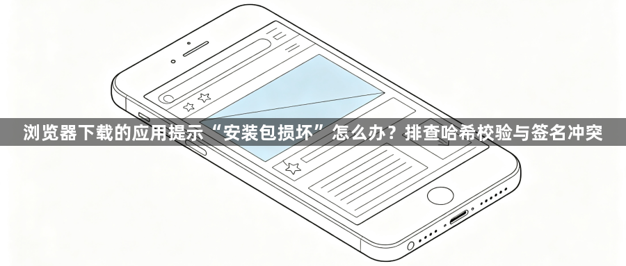 浏览器下载的应用提示“安装包损坏”怎么办?排查哈希校验与签名冲突1