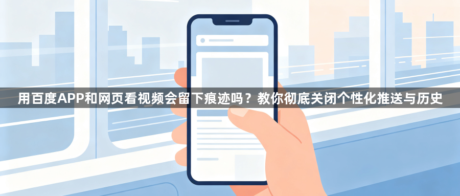 用百度APP和网页看视频会留下痕迹吗?教你彻底关闭个性化推送与历史1
