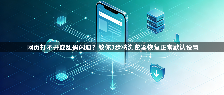 网页打不开或乱码闪退?教你3步将浏览器恢复正常默认设置1