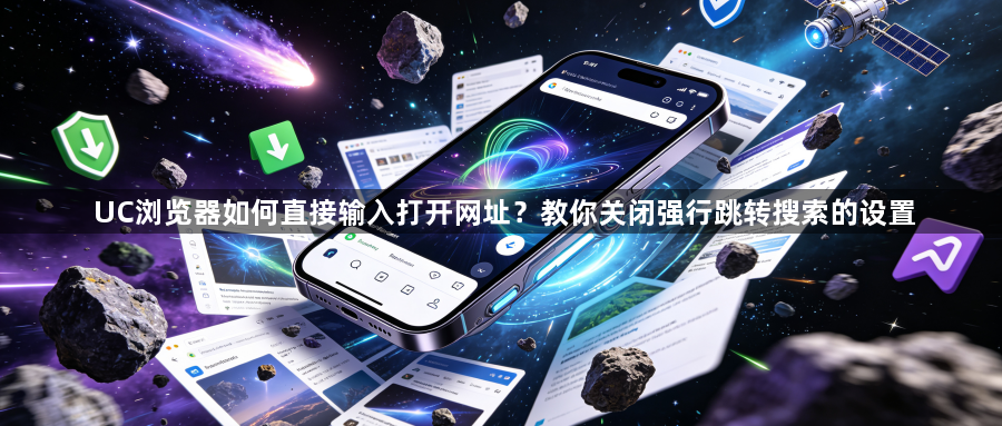 UC浏览器如何直接输入打开网址?教你关闭强行跳转搜索的设置1