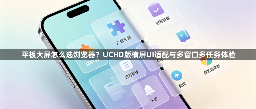 平板大屏怎么选浏览器?UCHD版横屏UI适配与多窗口多任务体验1